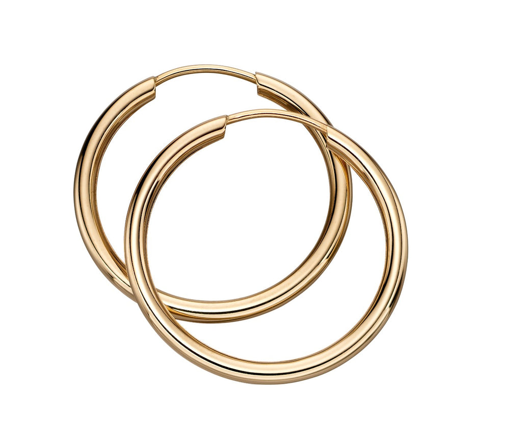 Elements Gold Sleeper Hoop Earrings