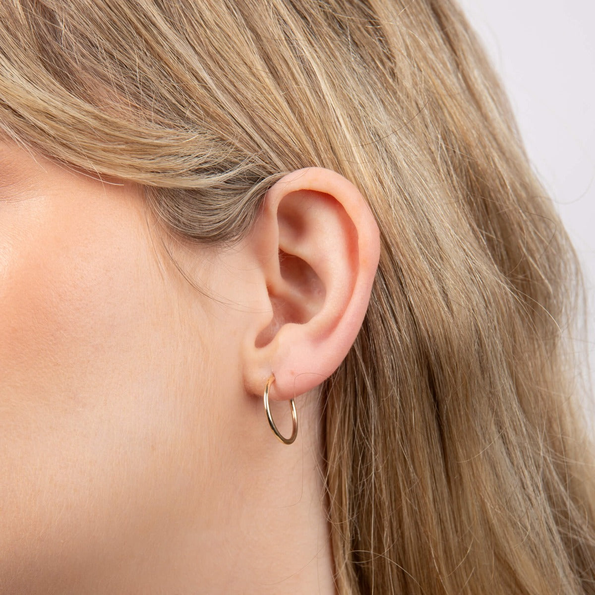 Elements Gold Sleeper Hoop Earrings