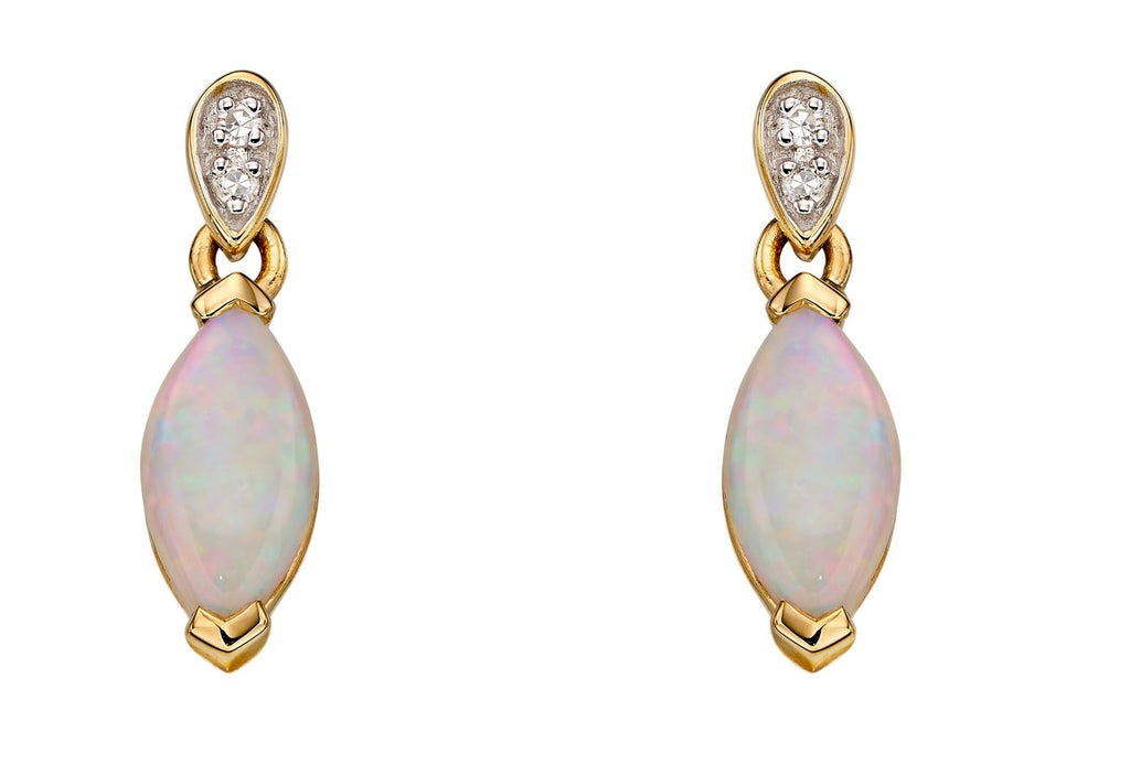 Elements Gold Ohrhänger mit Opal und Diamant