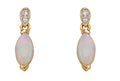 Elements Gold Ohrhänger mit Opal und Diamant