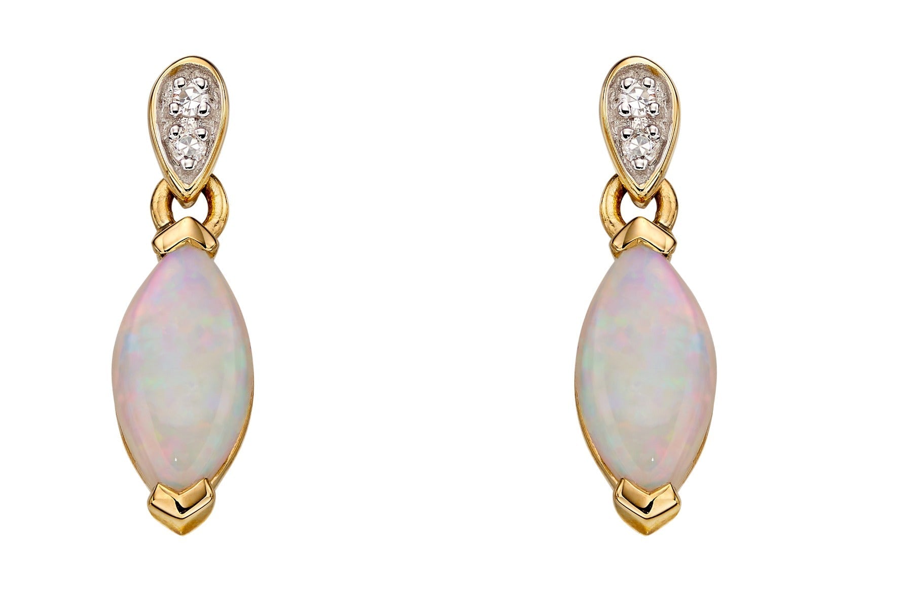 Elements Gold Ohrhänger mit Opal und Diamant