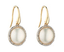 Elements Gold Mabe Pearl and Diamond Earrings