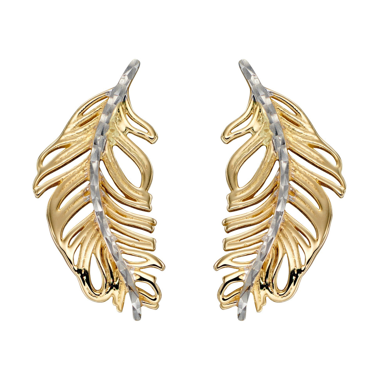 Elements Gold Feather Earrings
