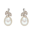 Elements Gold Pearl and Diamond Vine Earrings