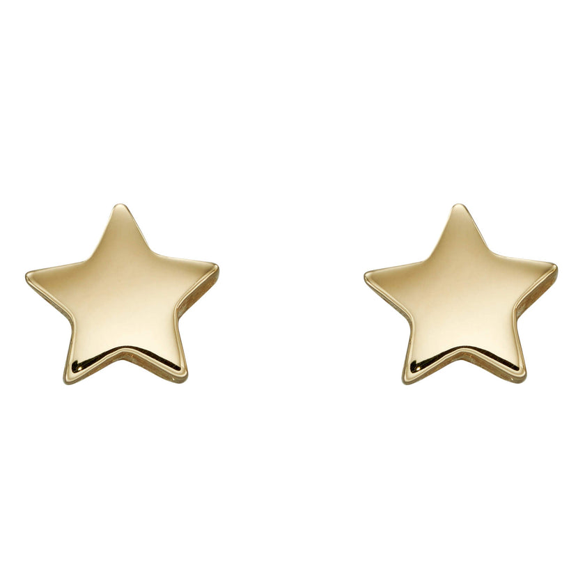 Pendientes de botón pequeños con forma de estrella Elements Gold