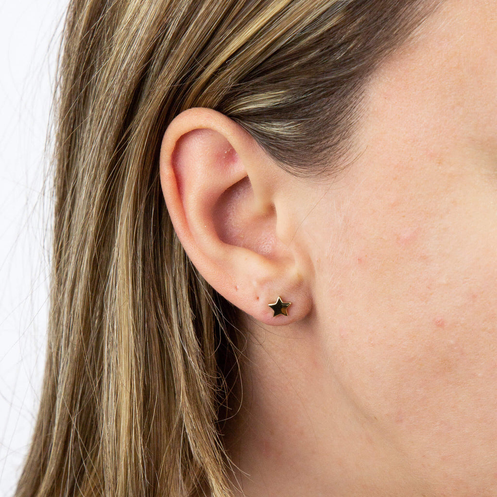 Elements Gold Kleine Stern-Ohrstecker
