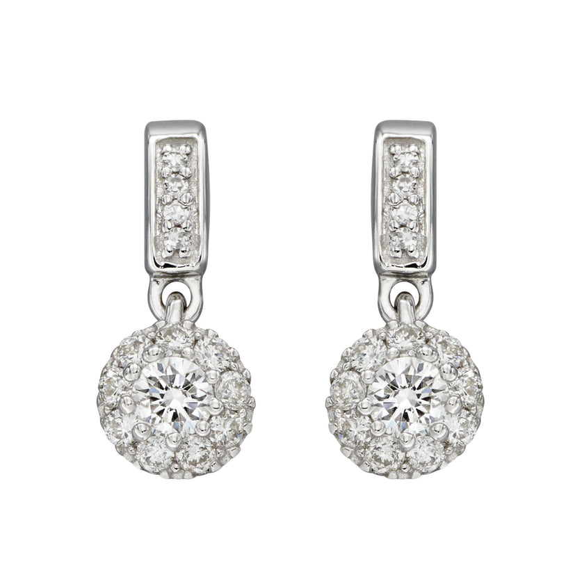 Elements Gold Small Diamond Cluster Earrings