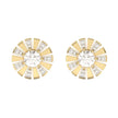 Elements Gold Sunray Earrings with White Topaz and Diamond