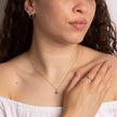 Elements Gold Asscher Cut Morganite Pendant with Diamond Bale
