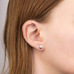 Elements Gold Textured Ball Stud Earrings