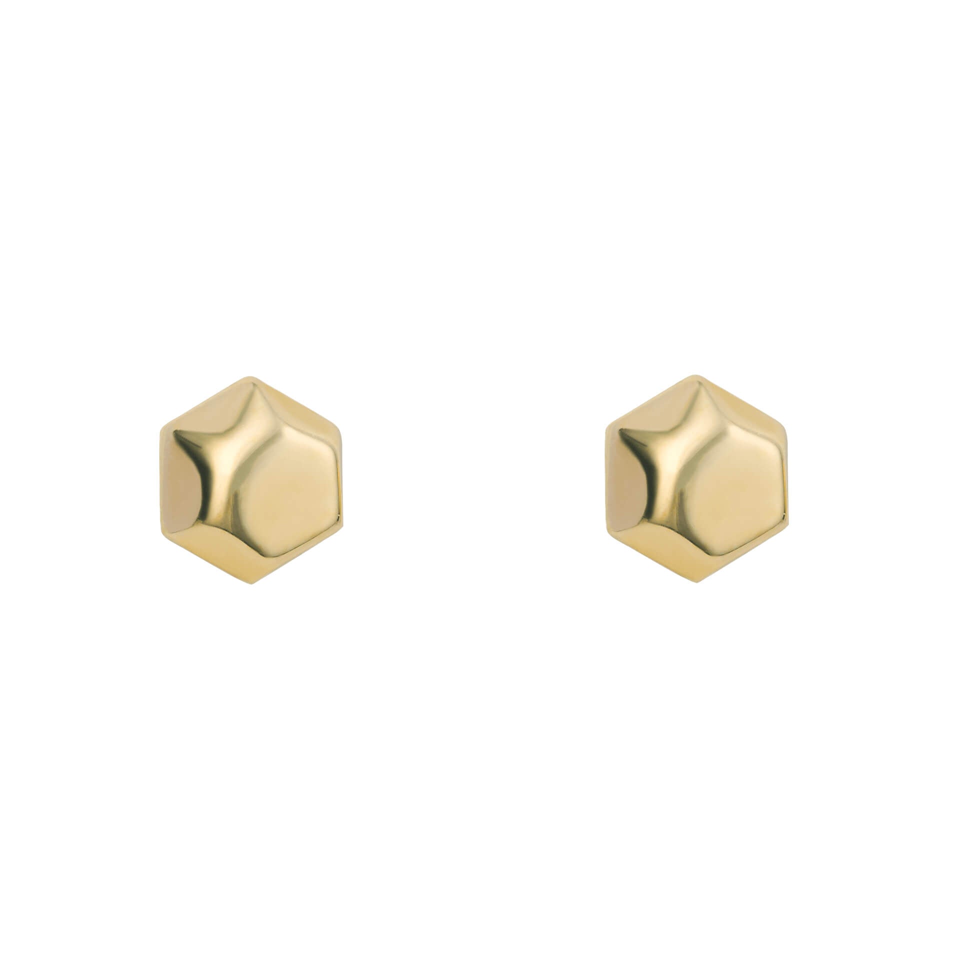 Elements Gold Hexagon-Ohrstecker