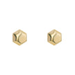 Elements Gold Hexagon Stud Earrings