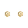Elements Gold Hexagon Stud Earrings