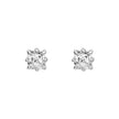 Elements Gold Asscher Cut Solitaire Stud Earrings