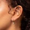 Elements Gold Pear Cut Knife Edge Hoop Earrings