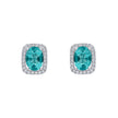 Elements Gold Blue Fluorite and White Topaz Earrings