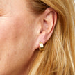Elements Gold Brushed Chunky Hoop Earrings