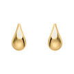 Elements Gold Plain Teardrop Stud Earrings