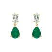 Elements Gold Toi et Moi Amethyst and Onyx Drop Earrings