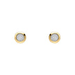 Elements Gold Rounded Bezel Diamond Stud Earrings