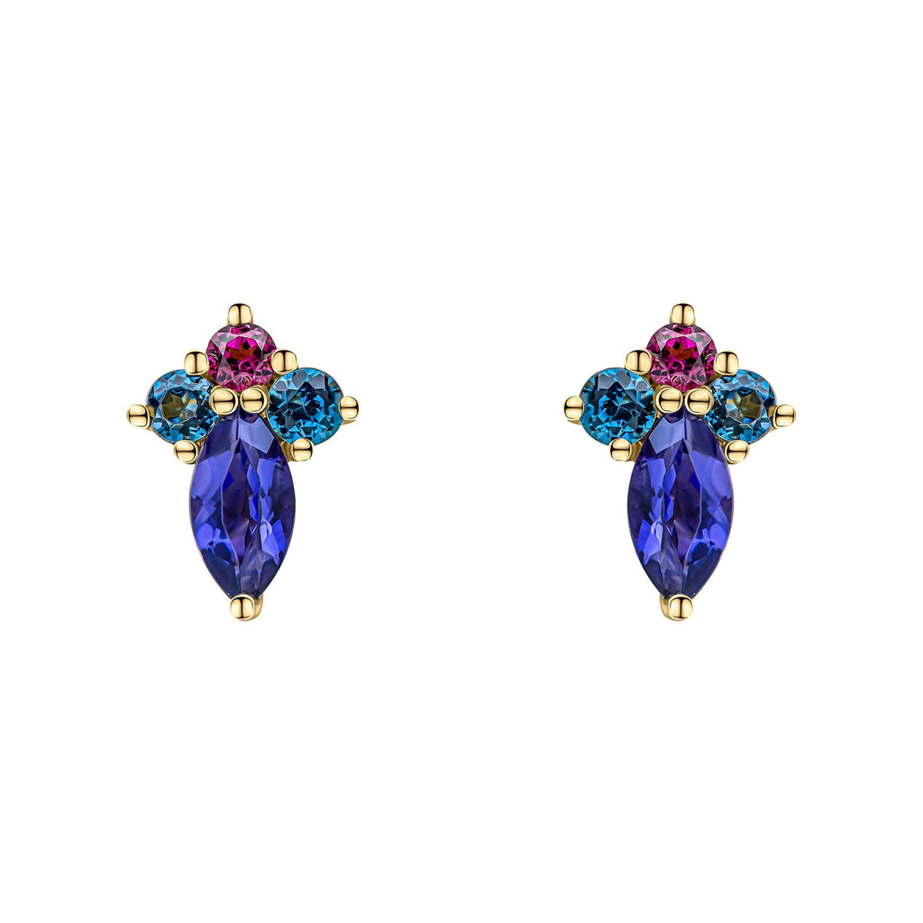 Elements Gold Barcelona Cluster Stud Earrings