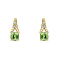 Elements Gold Ohrringe mit Saphir im Rosenschliff und Diamanten