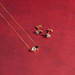 Elements Gold Toi et Moi Heart Stud Earrings