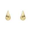 Elements Gold Ohrstecker gerillt Tropfenform