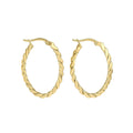 Elements Gold Twisted Rope Hoop Earrings
