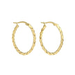 Elements Gold Twisted Rope Hoop Earrings