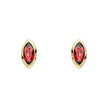 Elements Gold Marquise Garnet Stud Earrings
