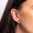 Elements Gold Detailed Octagon Citrine Stud Earrings