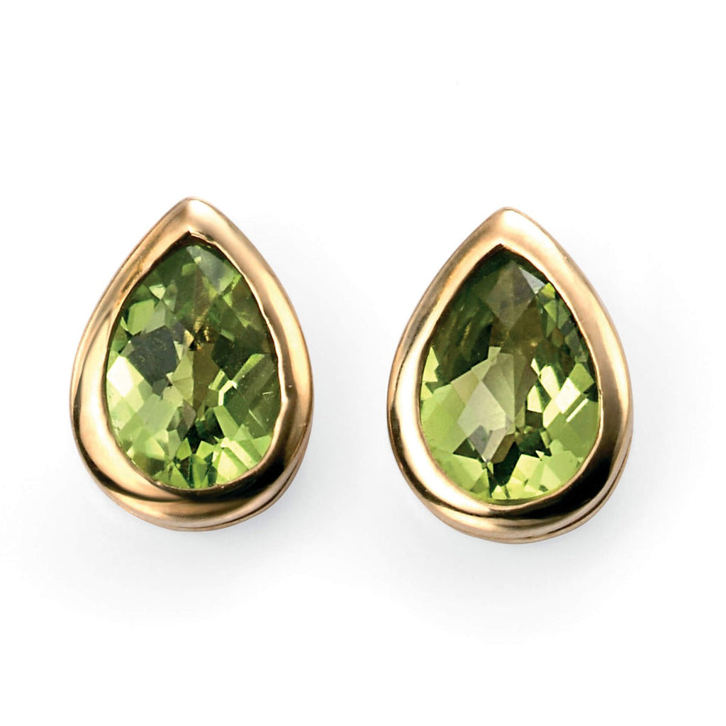 Elements Gold Ohrstecker Peridot Tropfen