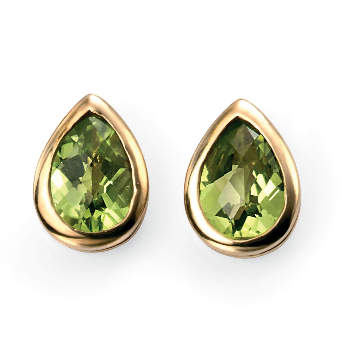 Elements Gold Ohrstecker Peridot Tropfen