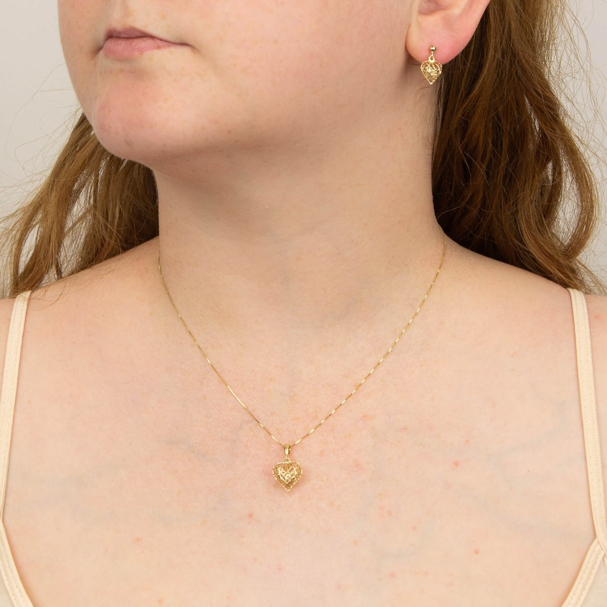 Elements Gold Ohrringe "Caged Heart"