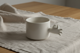 Gesture Ceramic Cup – Handmade Porcelain Coffee Cup（Okay）