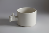 Gesture Ceramic Cup – Handmade Porcelain Coffee Cup（thumb up）