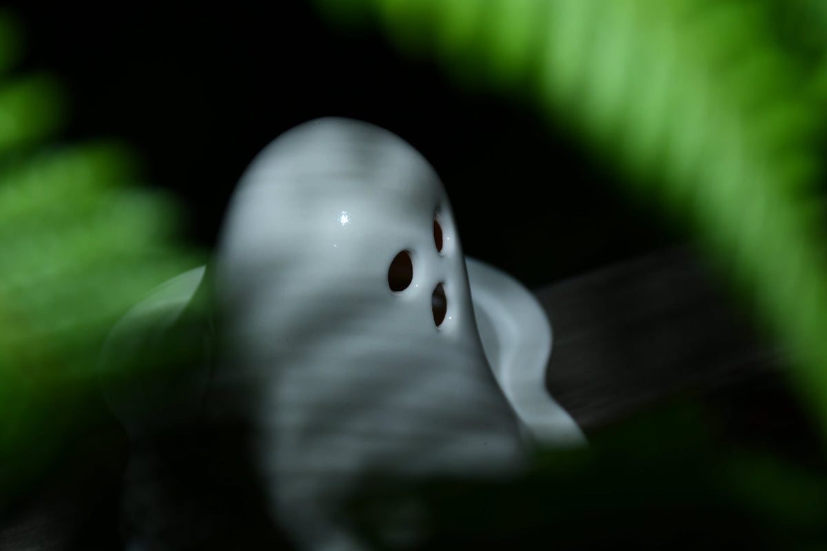 Ghost Tealight Holder – Handmade Ceramic Candle Holder