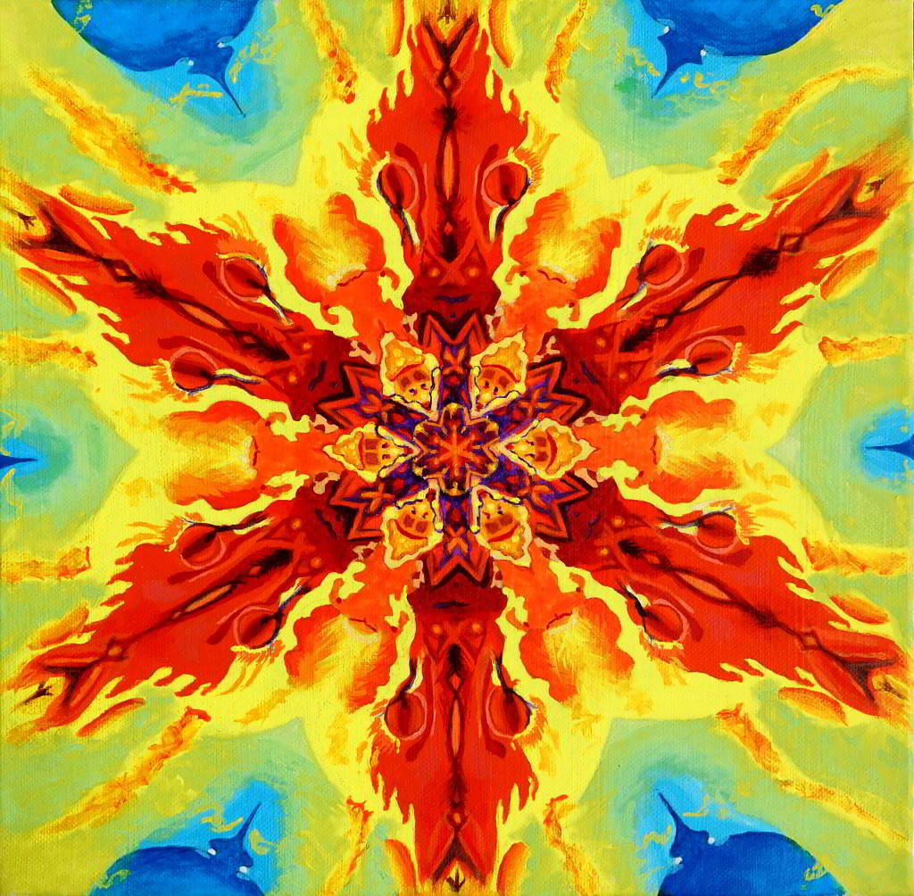 Global Warming - Abstract Painting in Radial Symmetry