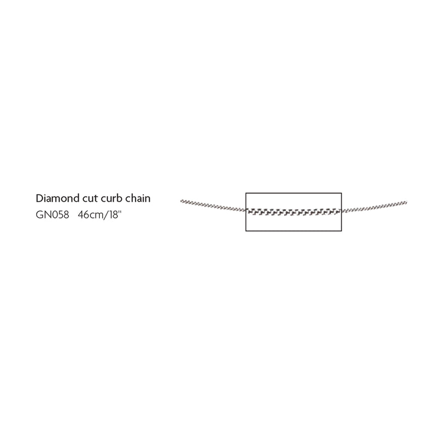 Elements Gold 0.6mm Diamond Cut Curb Chain