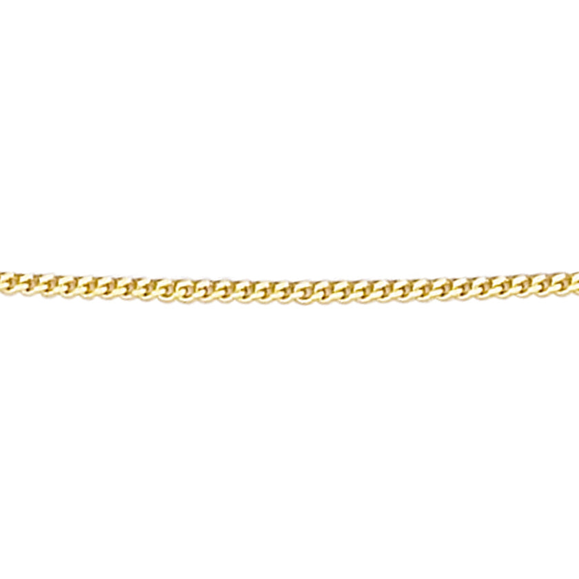 Elements Gold 0.8mm Diamond Cut Curb Chain 41cm-46cm