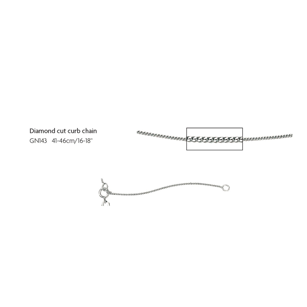 Elements Gold 0,8 mm Diamantgeschliffene Panzerkette 41 cm–46 cm