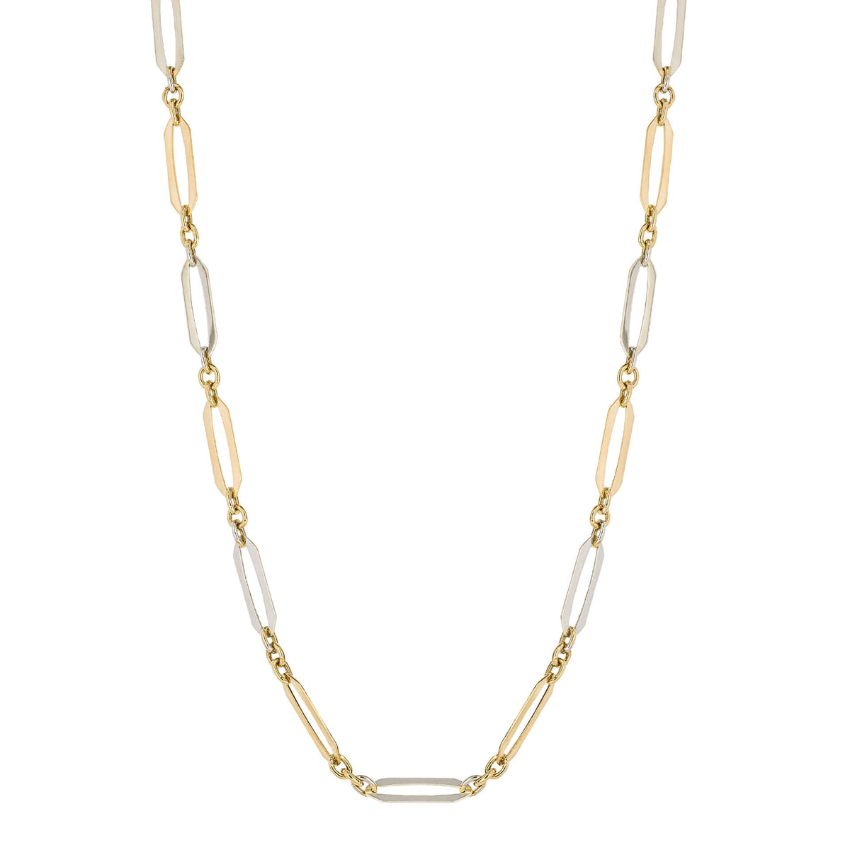 Elements Gold Elongated Link Chain Necklace