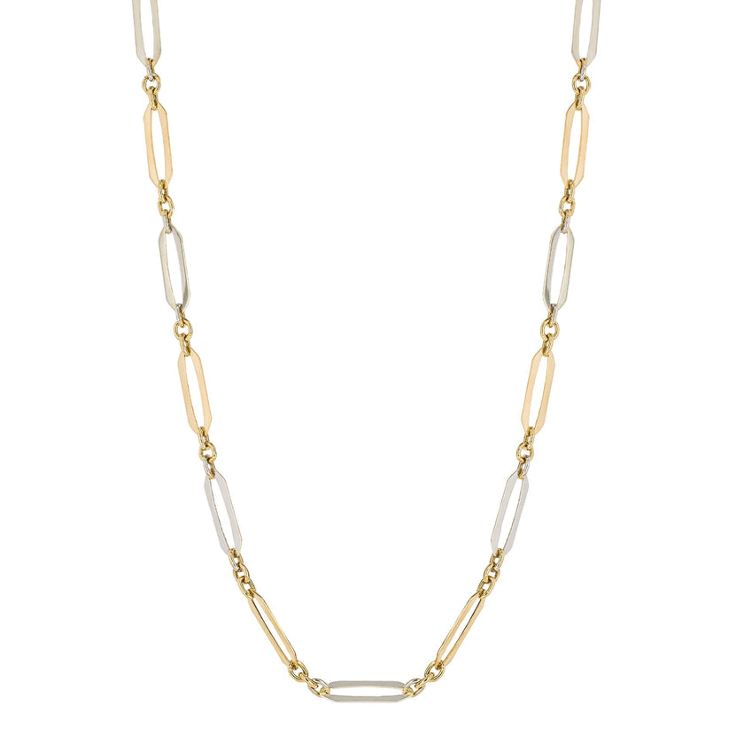 Elements Gold Elongated Link Chain Necklace