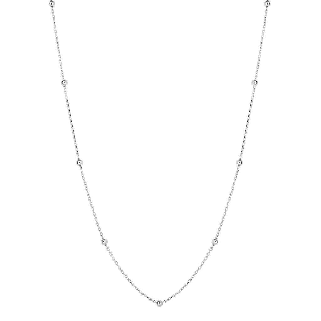 Elements Gold Fine Ball Station Chain Necklace