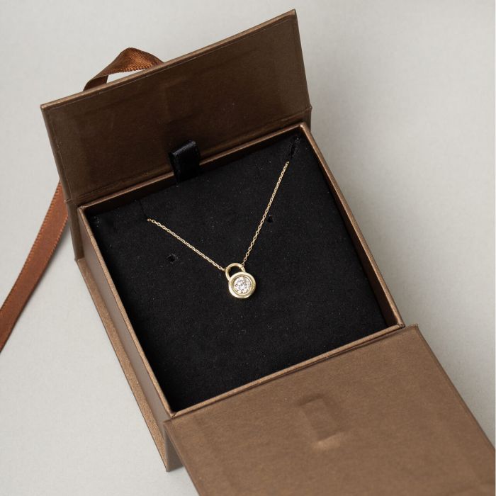 Elements Gold Bezel Set Necklace