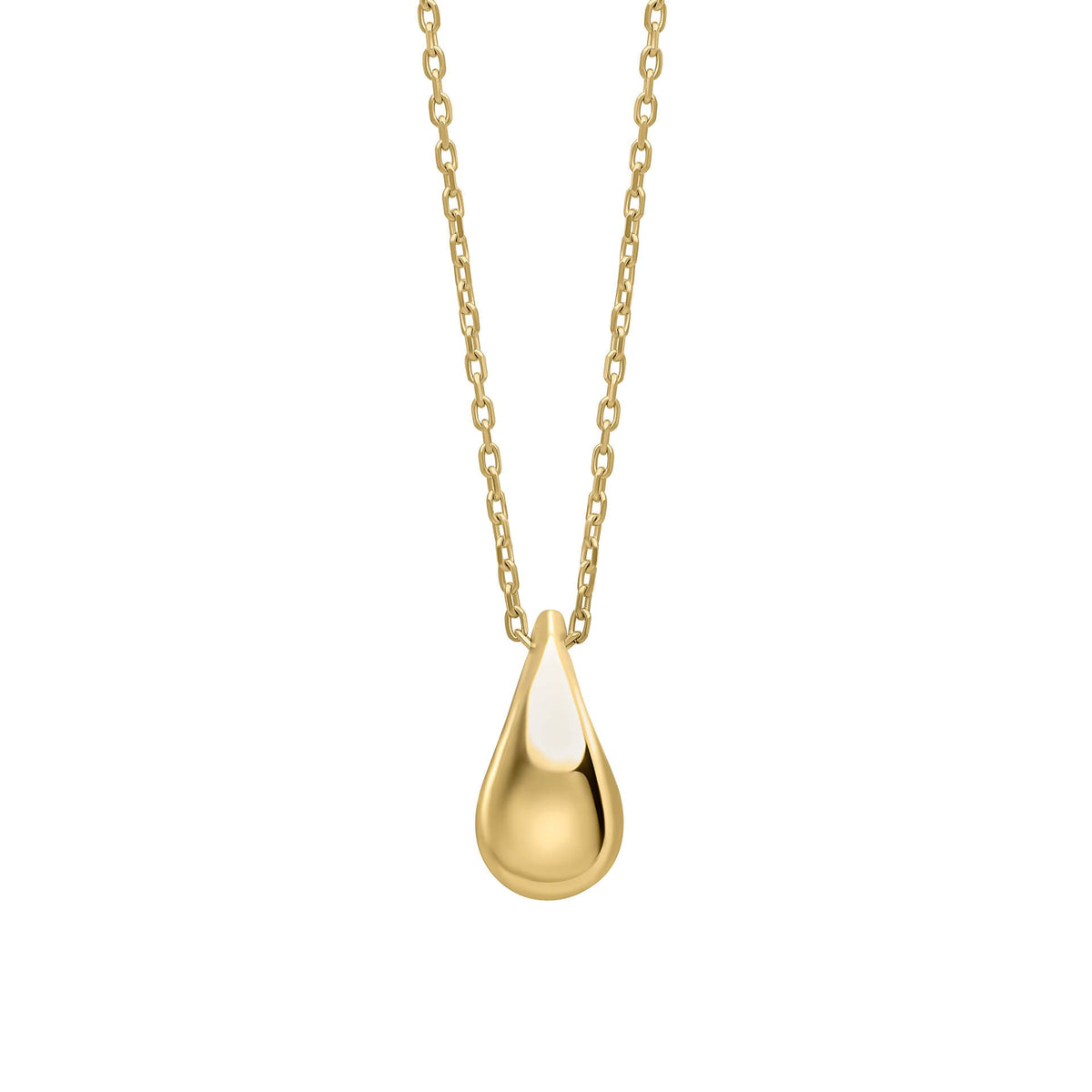 Elements Gold Plain Teardrop Necklace