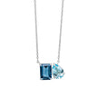 Elements Gold Toi et Moi Blue Topaz Necklace