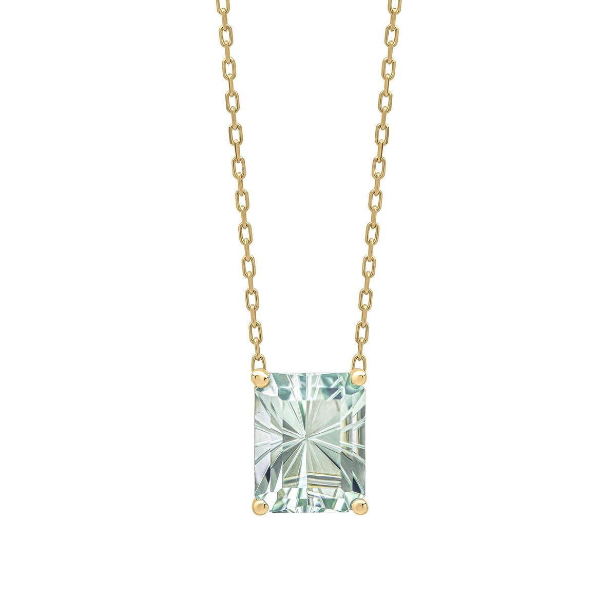 Elements Gold Octagonal Fancy Cut Amethyst Necklace