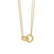 Elements Gold Ridged Texture Interlinking Necklace